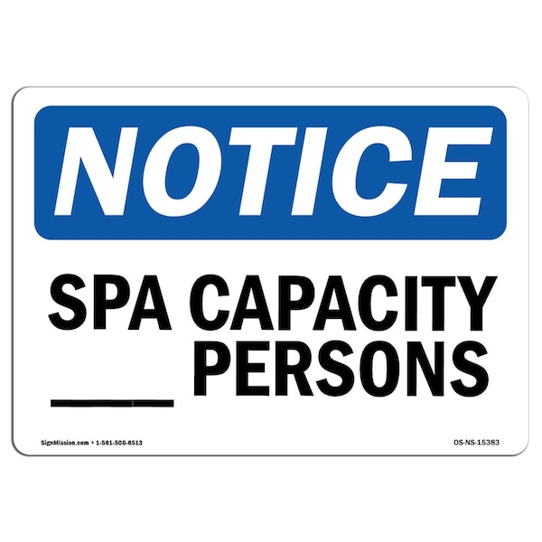 Safety Sign, OSHA Notice, 3.5" Height, Persons Sign, Landscape, 10PK